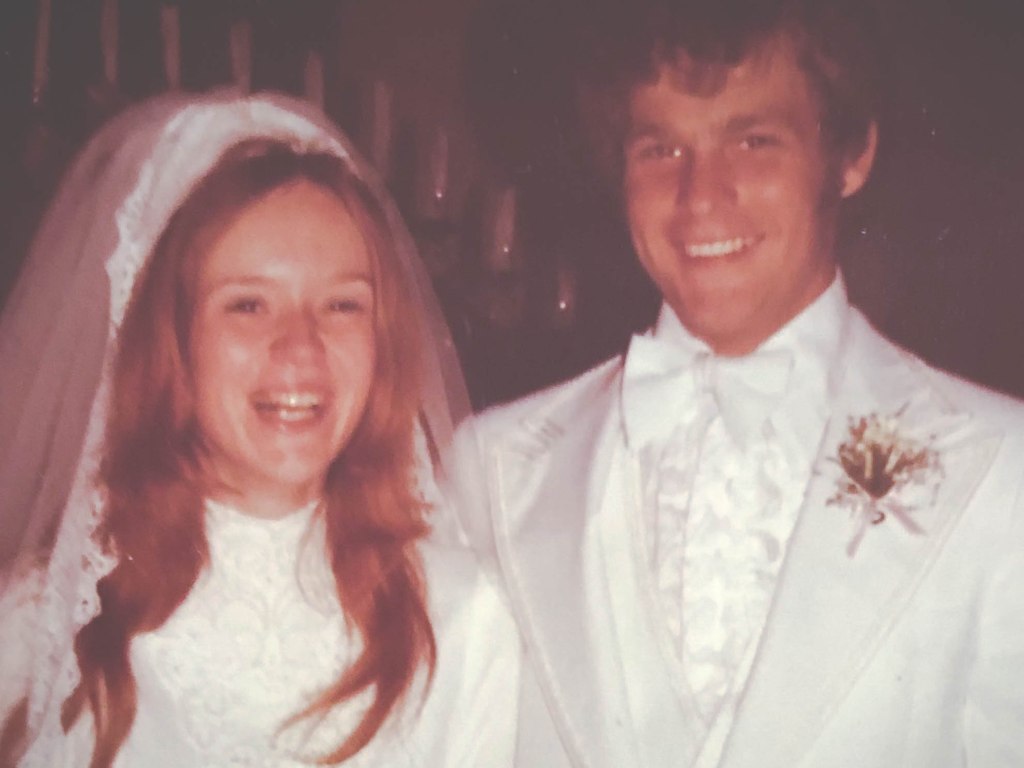 Jim and Teresa Flora on their wedding day.